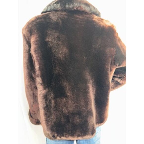 Vintage Mouton Lamb Fur Coat Women's Size In-between Small/ Medium - Picture 2 of 11